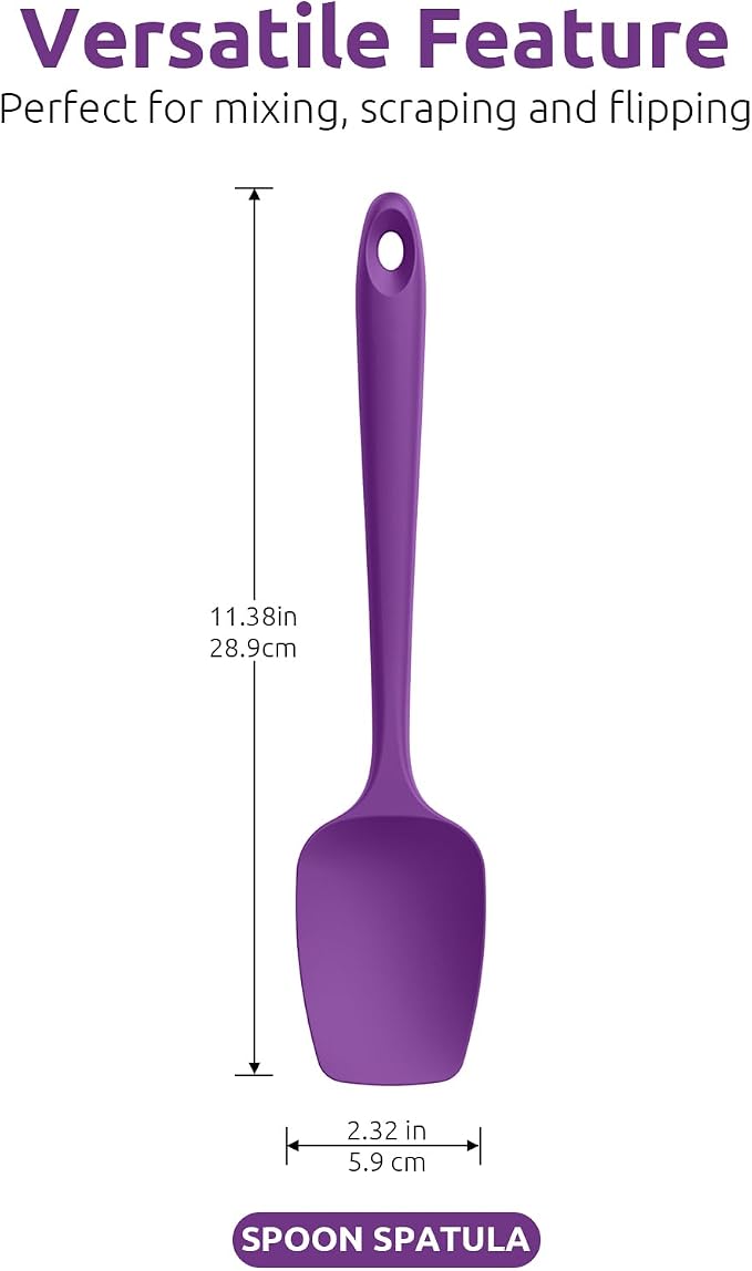 U-Taste Silicone Spoon Spatula Set, 600ºF High Heat Resistant Food Grade - Image 2
