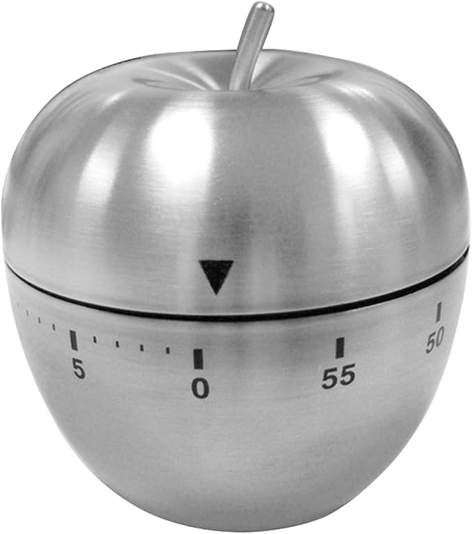 Mechanical Kitchen Timer 60 Minutes, Apple-Shaped Wind Up Timer, Manual Analog by Unknown