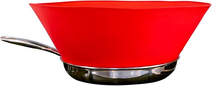 Frywall 8 - Red - Splatter Guard, as Seen on Shark Tank by Frywall