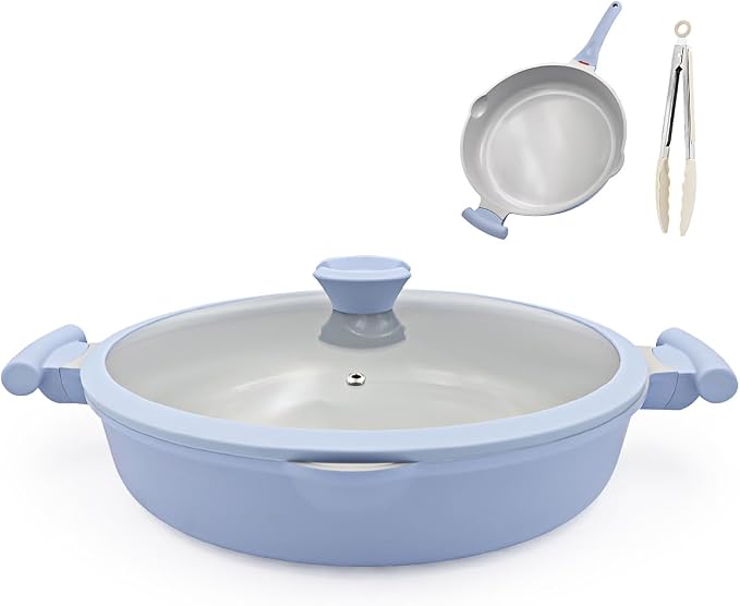 AIKENBBKK Ceramic Frying Pan Skillet Nonstick by AIKENBBKK