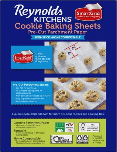 Reynolds Kitchens Cookie Baking Sheets, Pre-Cut Baking Parchment Paper Sheets - Image 3