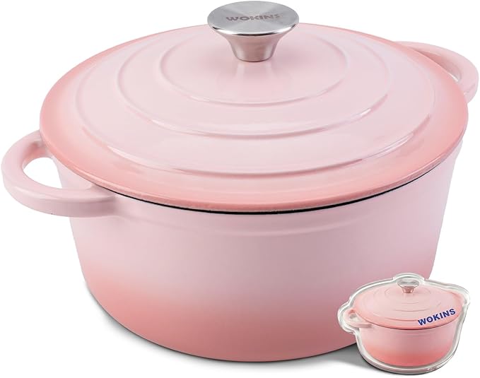 Enameled Cast Iron Dutch Oven by WOKINS