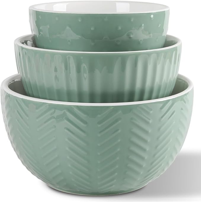HAPPY KIT Ceramic Mixing Bowls Set, Serving Bowls Set by HAPPYKIT