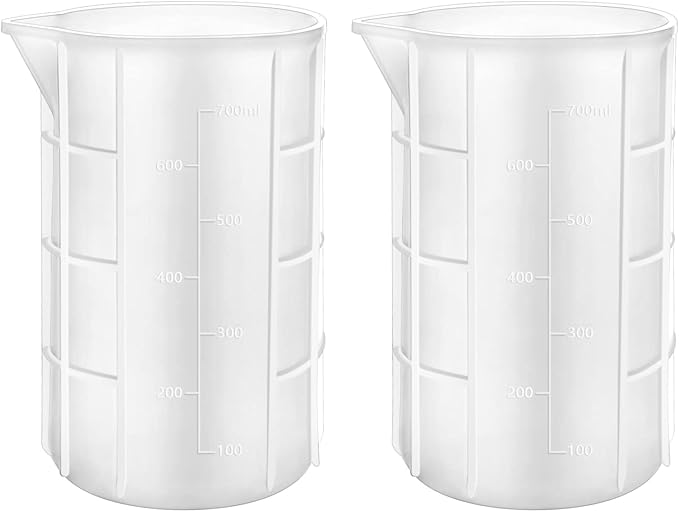 Gartful 700ml Extra Large Silicone Measuring Cups, Resin Mixing Cups by Gartful