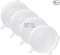 LELE LIFE 4 Pack Same Size Silicone Stretch Lids, Thicker Reusable Sturdy by LELE+LIFE