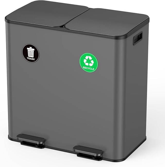 Lovewind Dual Trash and Recycling Bins by LOVEWIND