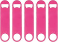 5 Pcs Pink Stainless Steel Heavy Duty Flat Bottle Openers, 7 Inch Solid Beer by Unknown