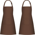 Jubatus 2 Pack Bib Aprons with 2 Pockets Cooking Chef Kitchen Apron by Jubatus