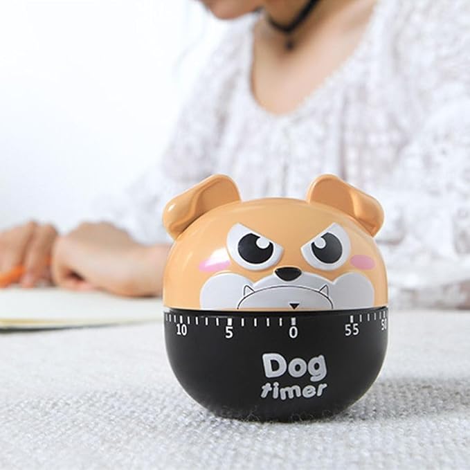 Cute Dog Kitchen Timer Manual Mechanical Rotating Alarm 55 Minutes Countdown - Image 6