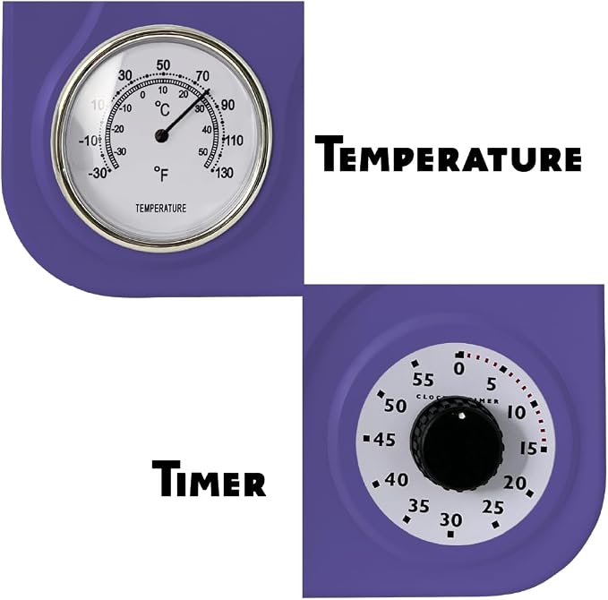 Lily's Home - 9.5 Inch x 12.5 Inch - Retro Kitchen Wall Clock, Vintage Wall - Image 6