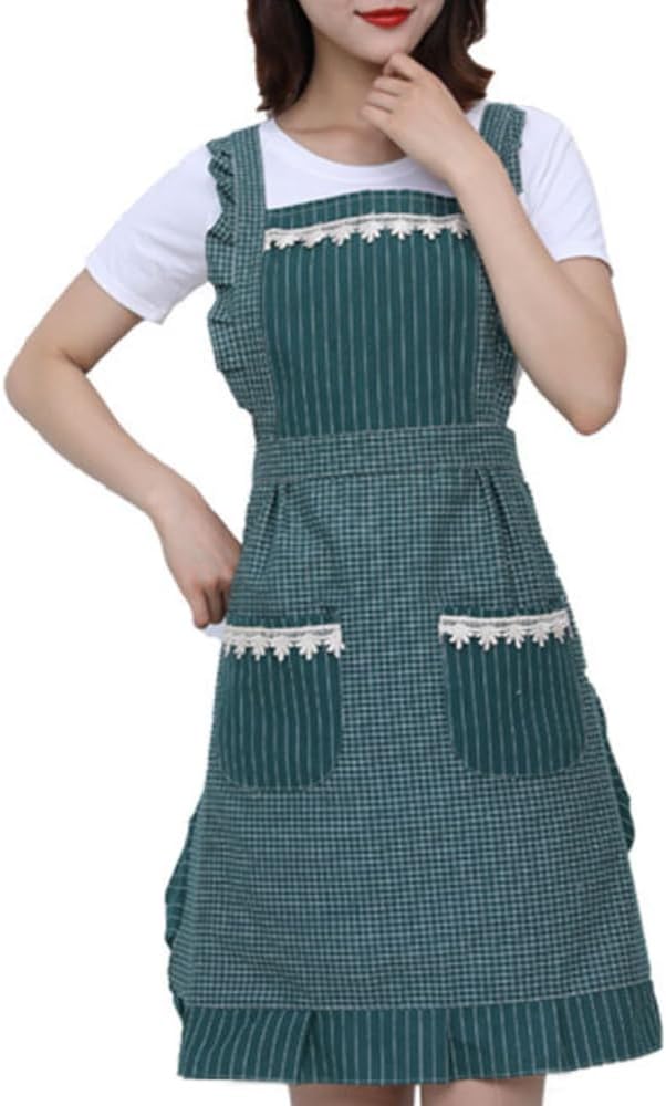 Cute Apron for Women with Pockets, Comfortable Kitchen Apron by Sefiron