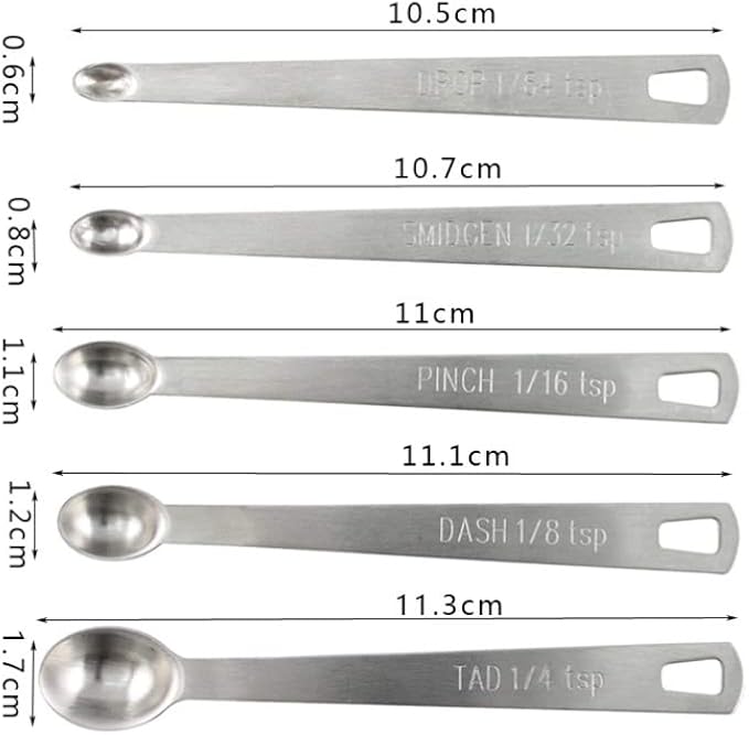 LIUSM Mini Measuring Spoons Set, Stainless Steel Measuring Spoons Set - Image 4