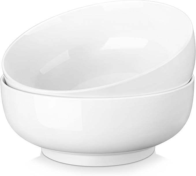 MALACASA Serving Bowls, 114 OZ Extra Large Salad Bowls Set of 2, Porcelain by MALACASA