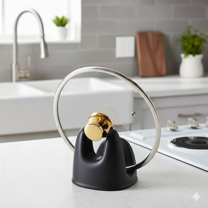 Nihow Pot Lid Holder: Stable Ceramic Pan Lid Holder - Image 6