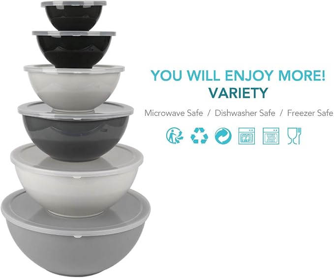 BoxedHome BPA Free Plastic Round Mixing Bowl - Image 2