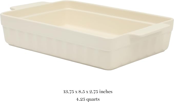 Martha Stewart Broadbrook Ceramic Bakeware, 13x9 Inch Rectangular Baking Dish - Image 3