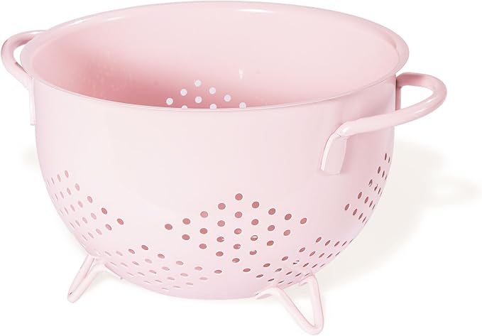 Metal Colander 5 Quart Powder Coated Self-draining Metal Strainer by Unknown