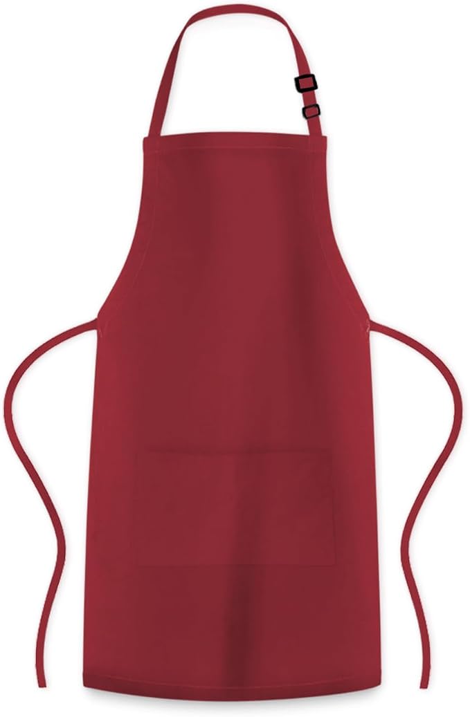 Adjustable Bib Apron 100% Polyester Kitchen Aprons Waterdrop Resistant Aprons - Image 8