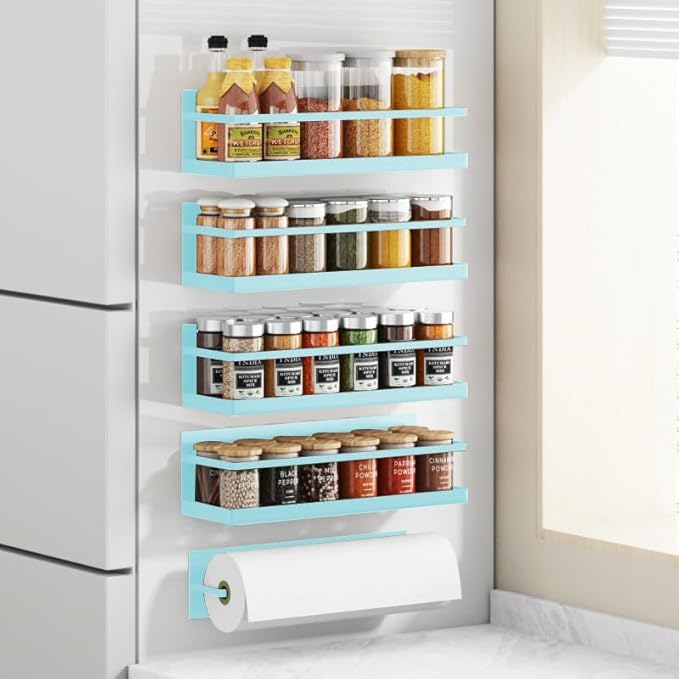 Magnetic Spice Rack For Refrigerator, Space Saving Magnetic Shelf For Fridge by Roysili