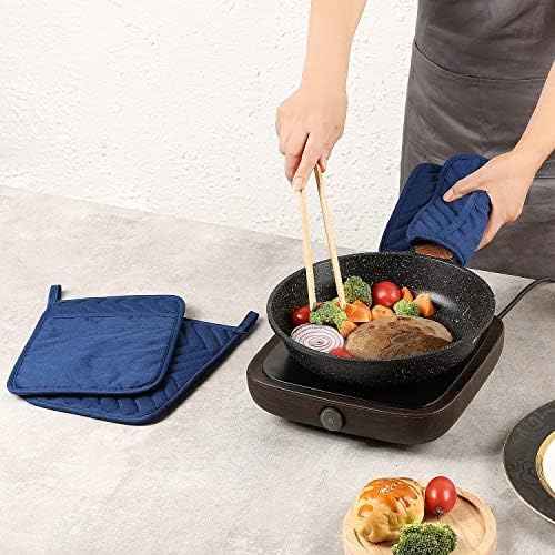 Oven Pot Holder with Pocket Cotton Heat Resistant Coaster Potholder Kitchen Hot - Image 6