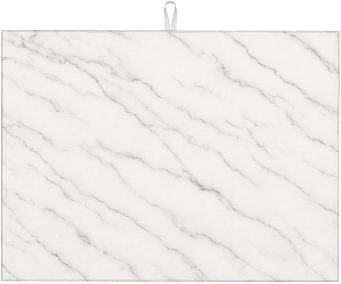 Marble White Dish Drying Mats for Kitchen Counter, Large 18"x24" Dish Mats for by Unknown