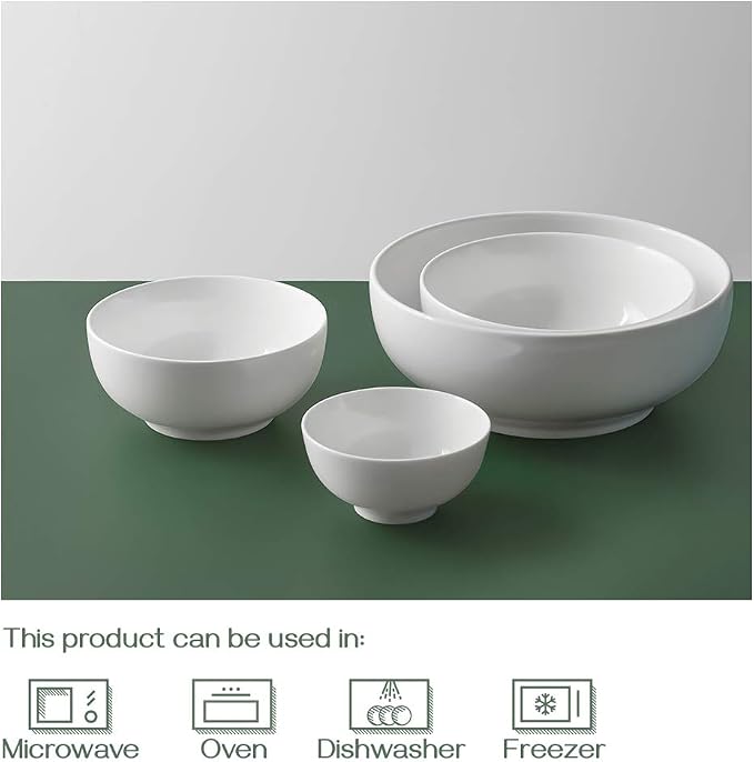 DOWAN Serving Bowls, Mixing Bowl Set, 70/30/20/8 Ounces Mixing Bowls - Image 4