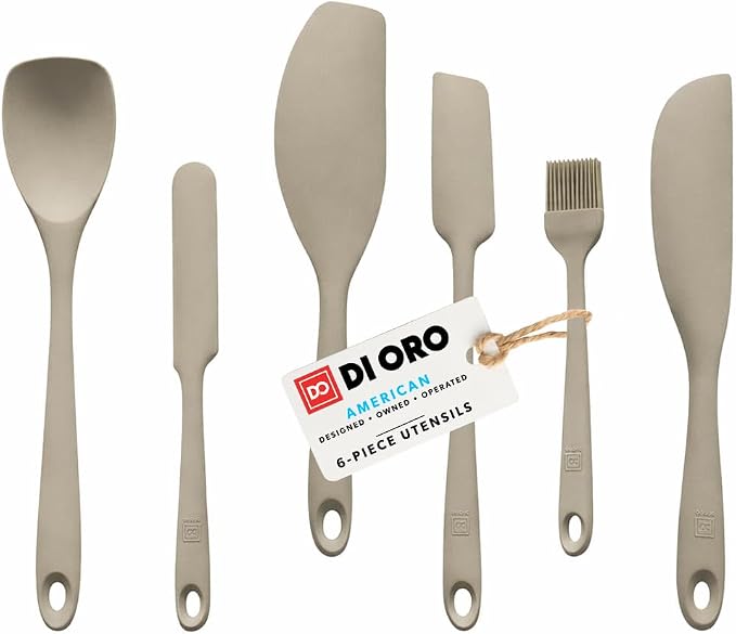 DI ORO 6-Piece Silicone Spatula Set by DIORO