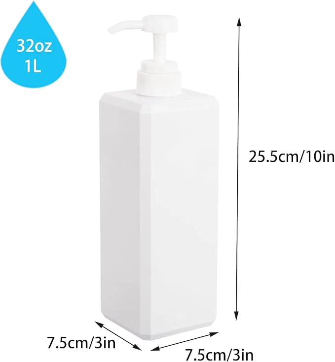 Pump Bottle, Refillable Plastic Empty Lotion Soap Dispenser Liquid Container - Image 6