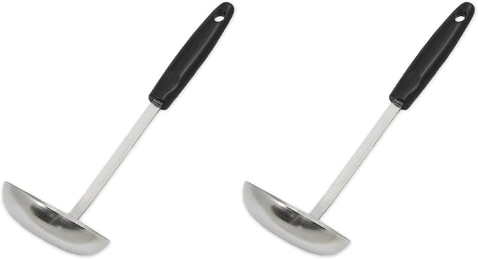 Chef Craft Select Cooking Ladle, 11.5 inch, Stainless Steel/Black by ChefCraft