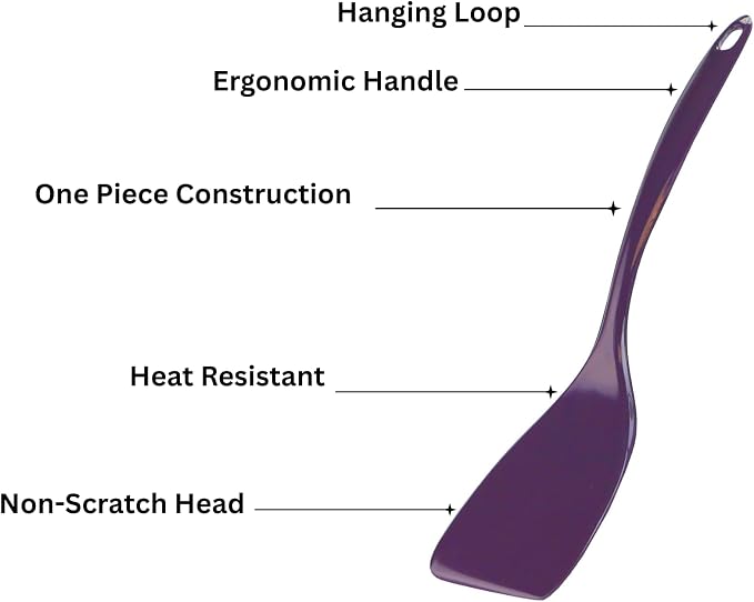 Spatula, Turner for Non-stick pans, Heat Resistant, BPA Free Melamine Utensil - Image 6