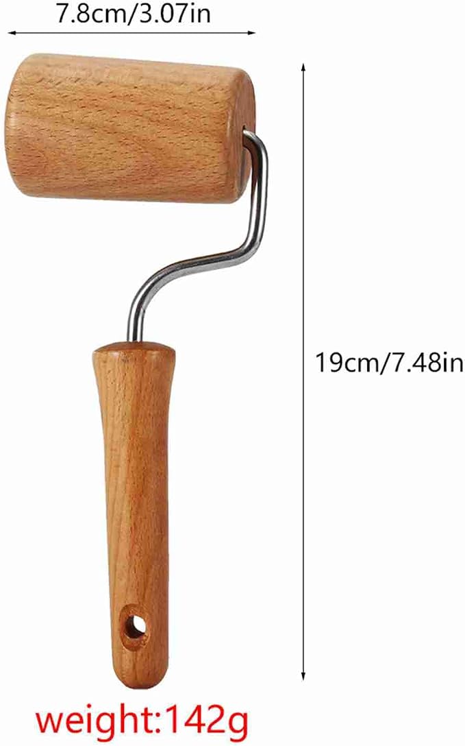 Small Rolling Pin, Pizza Dough Roller, Non Stick Wood Pastry Roller, Kitchen - Image 4