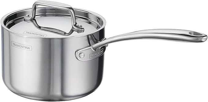 Tramontina Utsava Tri-Ply Clad Stainless Steel 2.2-Quart Sauce Pan - Image 7