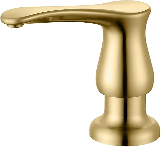 GAGALIFE Kitchen Sink Soap Dispenser Gold, Built in Soap Dispenser by GAGALIFE