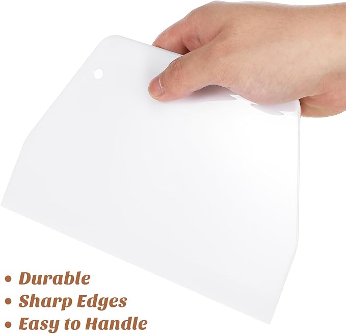 TEHAUX 2pcs Plastic Dough Scraper & Cake Decorating Tool - Image 6