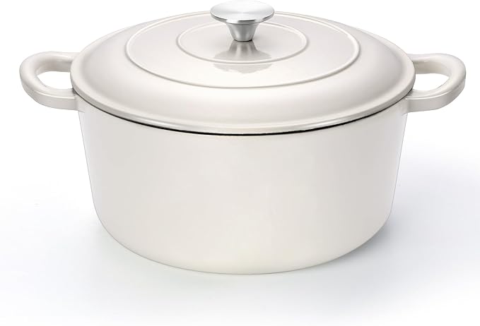 TeamFar 6Qt Dutch Oven, Enameled Cast Iron Dutch Oven Pot by TeamFar