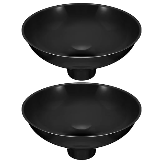 Vesici 2 Pack Extra Large Wide Mouth Funnel Black 2.5" x 10" Multi Purpose by Vesici