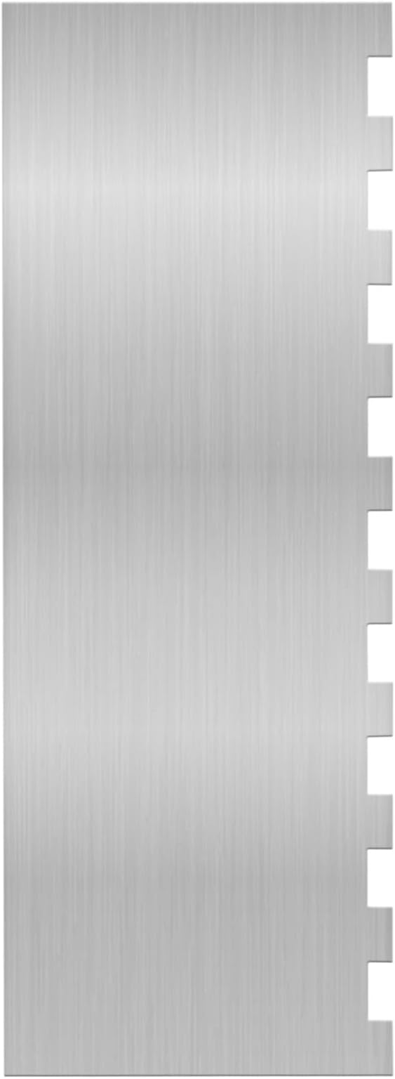 8.7 Inche Stainless Steel Cake Scraper，Double Sided Patterned Edge Stripe Edge by starfa+lab