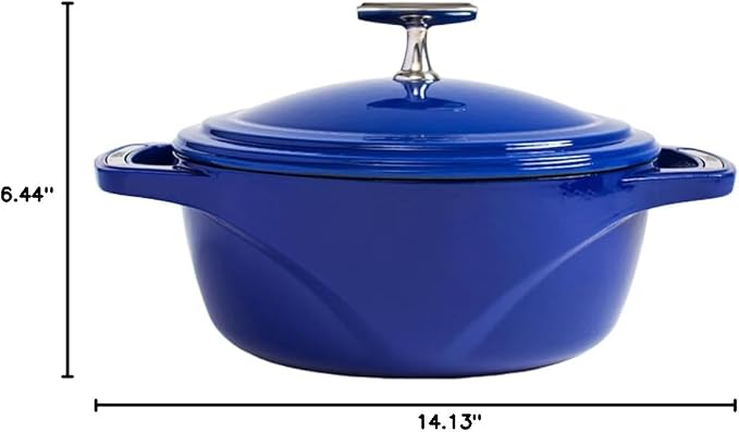 Lodge USA Enamel 4.5 Qt Enameled Cast Iron Dutch Oven - Image 7