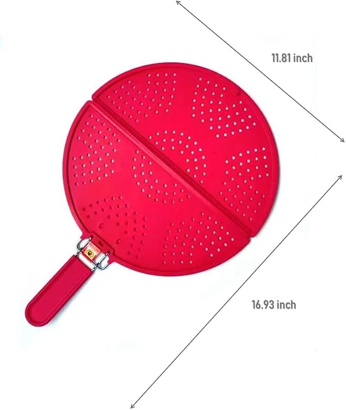 Foldable Silicone Splatter Screen, Bi-Fold Multifunction Shield - Image 2