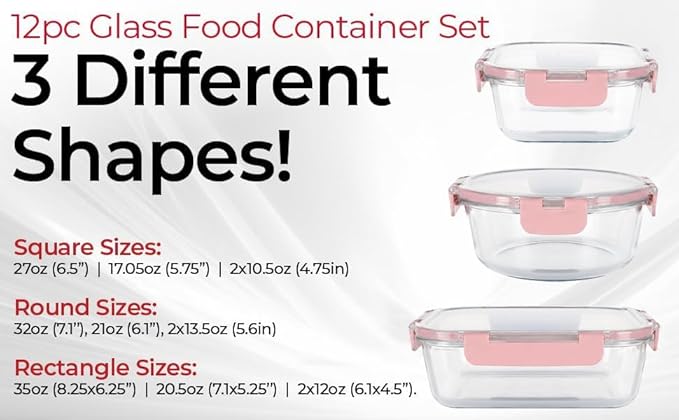 Magic Mill Premium Borosilicate Glass Food Storage Containers - Image 6