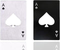 Gadgetime USA 2 piece set black and Silver Poker Card Beer Bottle Opener by Gadgetime+USA