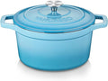 vancasso Enameled Cast Iron Dutch Oven, 2.5 QT Blue Naturally Non-Stick by vancasso
