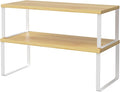 NEX Bamboo Cabinet Organizer Shelf, Spice Rack, Stackable Kitchen Shelves by NEX