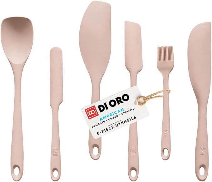 DI ORO 6-Piece Silicone Spatula Set by DIORO