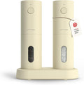 LARS NYSØM Electric Salt and Pepper Grinder Set, USB Rechargeable, Automatic by LN
