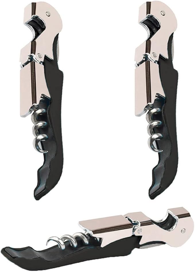 Professional Waiter Corkscrew Wine Openers Set, Heavy Duty Stainless Steel by Kit-Home