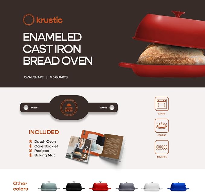 Krustic Enameled Cast Iron Dutch Oven - Image 4