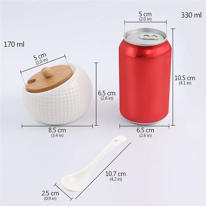 Porcelain Condiment Jar Spice Container - Image 4