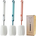 Bottle Brush Long Handle Cup Cleaner Brush Sponge Bottle Scrubber Detachable by Unknown