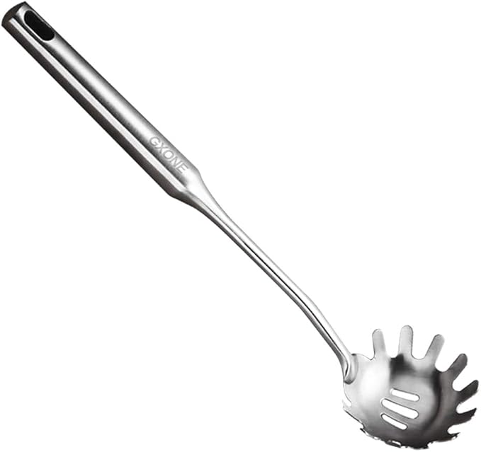 Spaghetti Spoon, 304 Stainless Steel Pasta Spoon by GXONEHomeKitchen